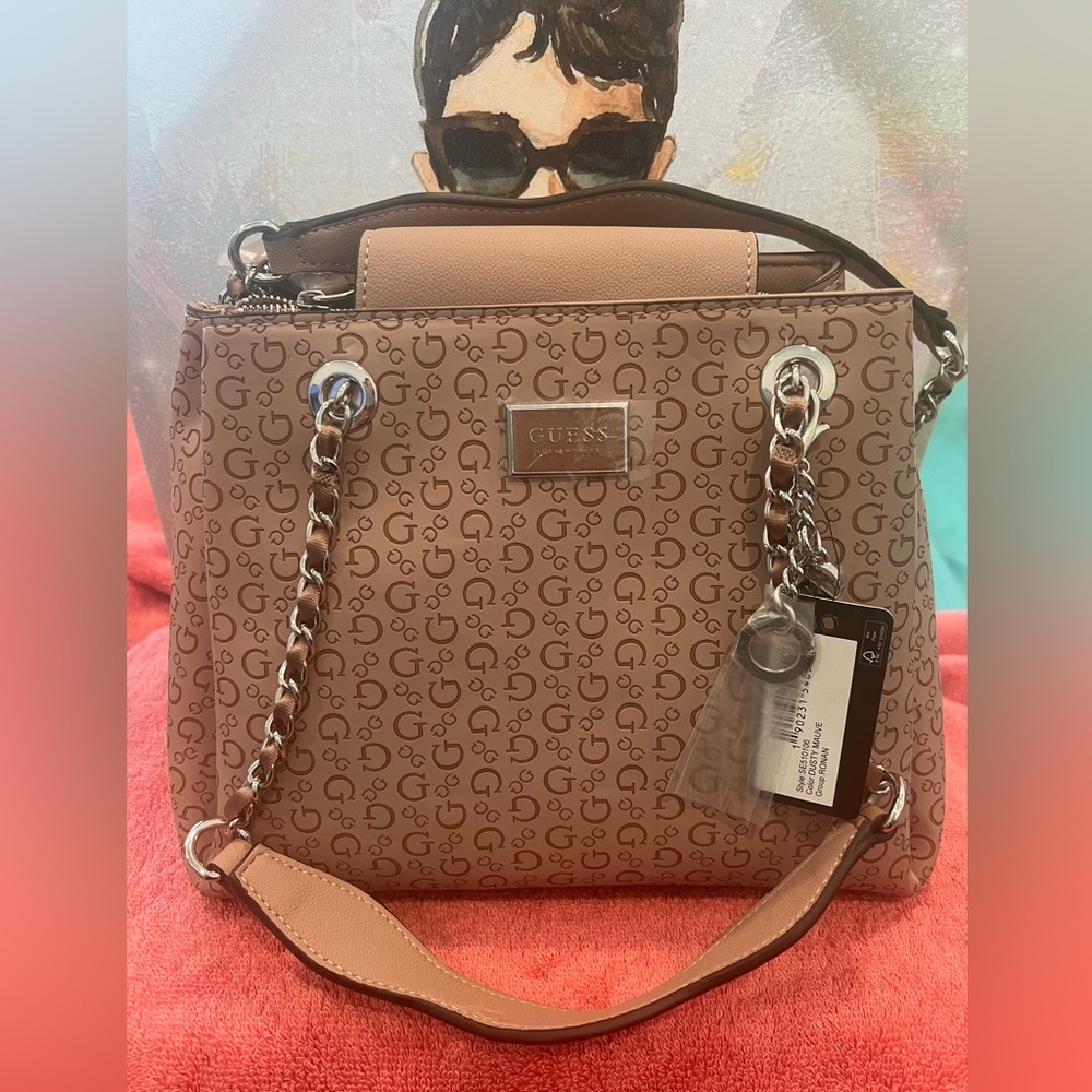 GUESS dusty rose Ronan purse
